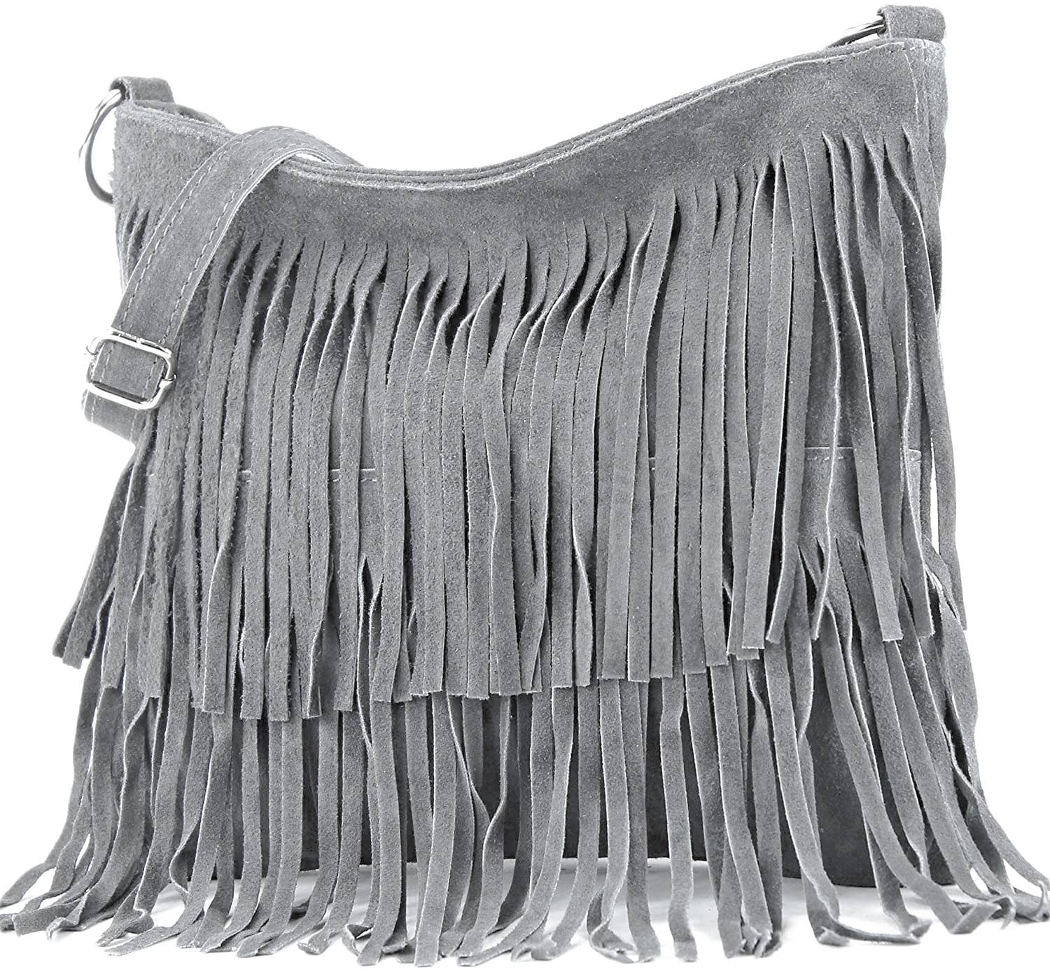 Ellas Trading - Wholesale Crossbody Bag - Women's - Italian Suede Leather Fringed Shoulder Crossbody Bag4