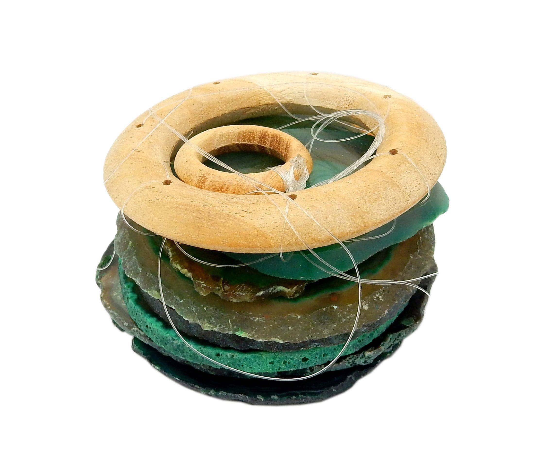 Rock Paradise - Venta al por mayor Campanas de viento - Móvil de Viento con Rodajas de Ágata para Decoración Espiritual del Hogar32