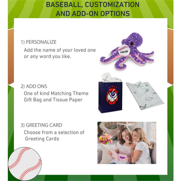 Cota Global – wholesale Stuffed/plush toy – Kids & baby – Plush Baseball - Wild Collection Plush - 12" Purple Octopus1