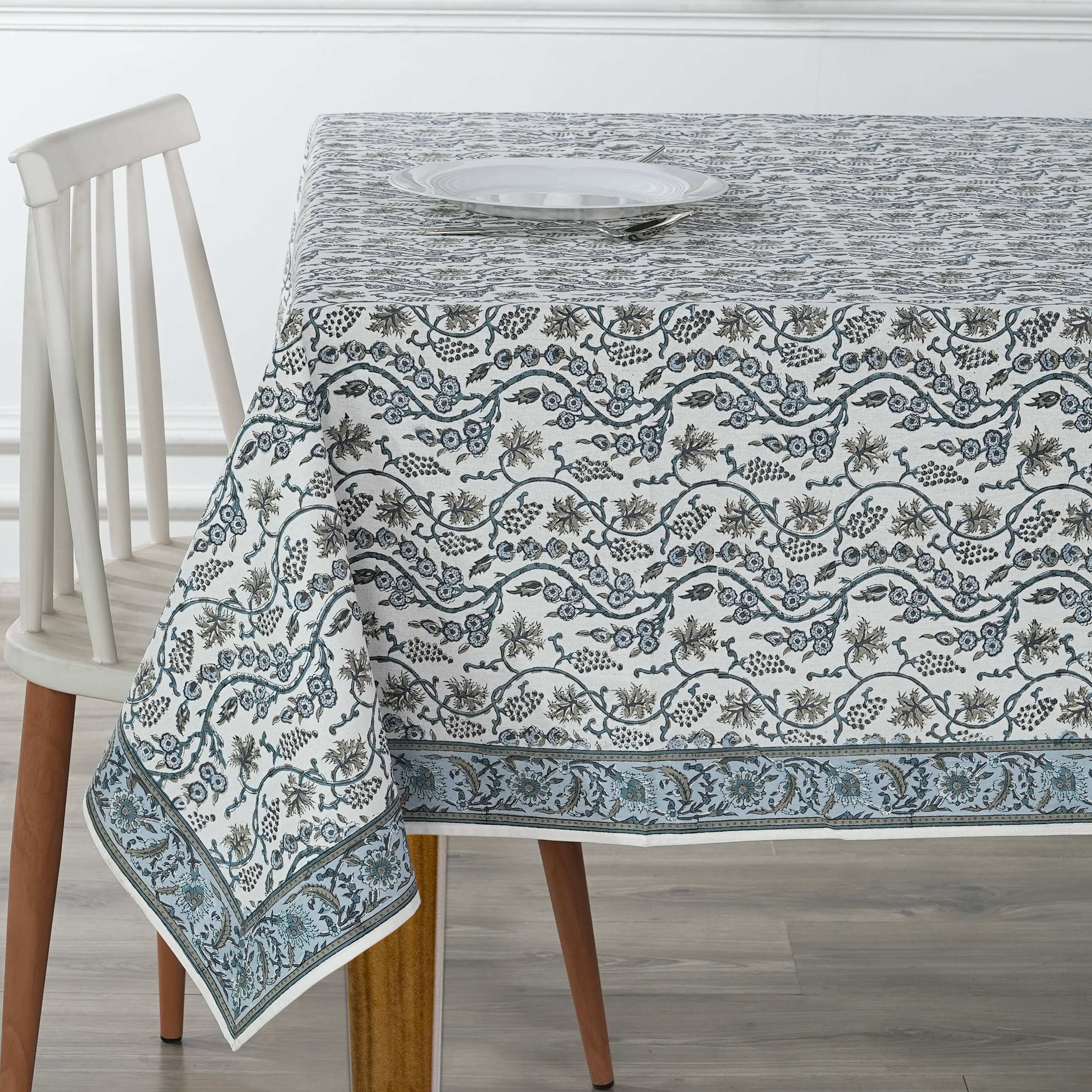 Fabricrush - Vendita all'ingrosso Tovaglie - Tovaglia rettangolare in cotone Fabricrush Baby Blue Eyes6