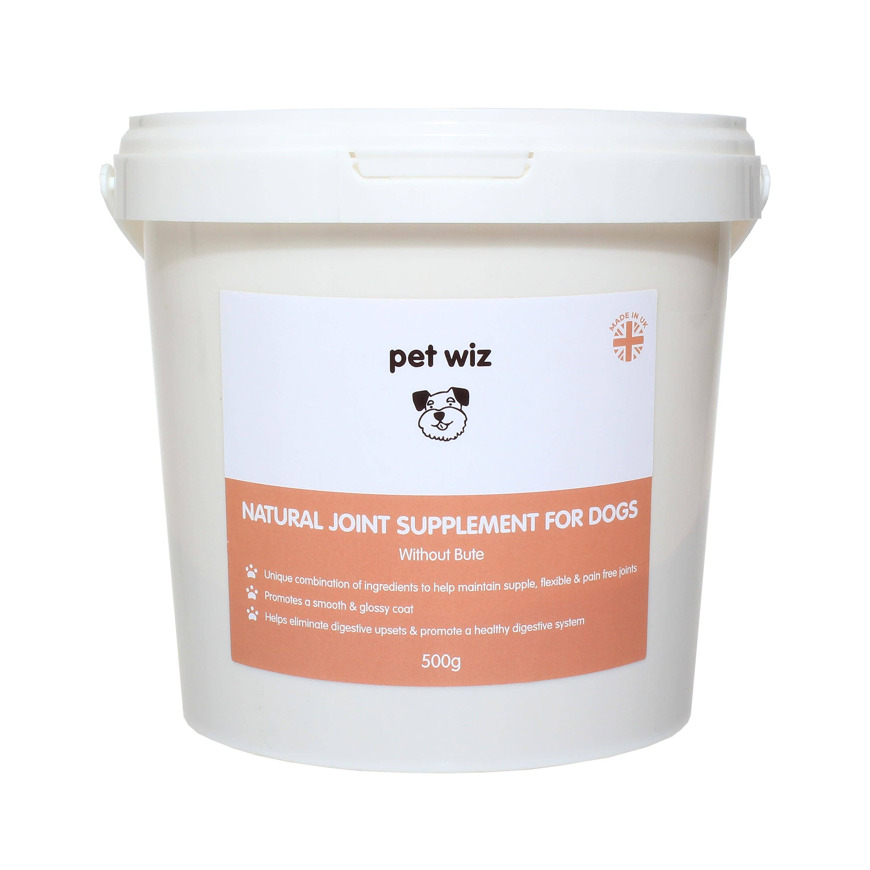 Pet Wiz – wholesale Pet supplement – Dog – Natural Joint Supplement for Dogs - Without Bute - 500g
