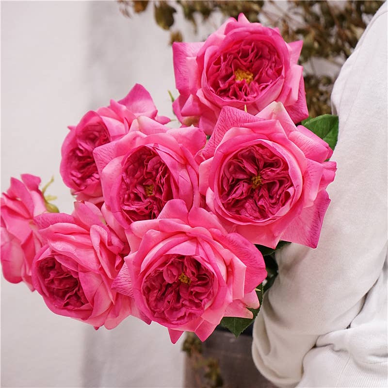 Angel Isabella - Wholesale Artificial flowers - 27"-Lux Faux Juliet Rose-Moisturizing Finish-5"Bloom3