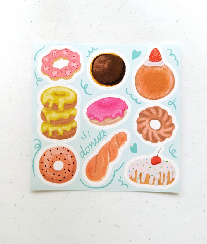Aria Studio Crafts - Wholesale Sticker - Donuts Sticker Sheet2