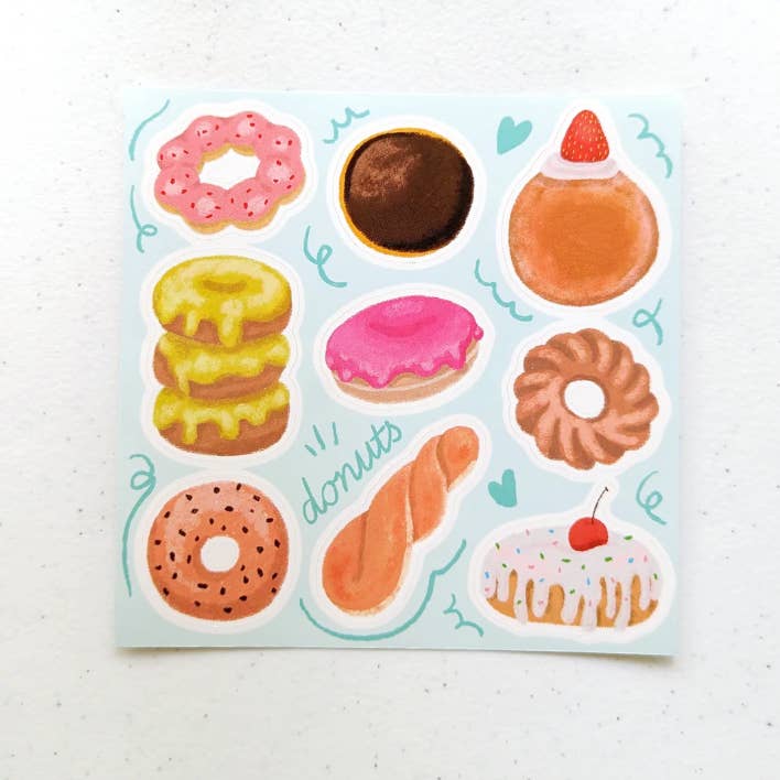 Aria Studio Crafts - Wholesale Sticker - Donuts Sticker Sheet2