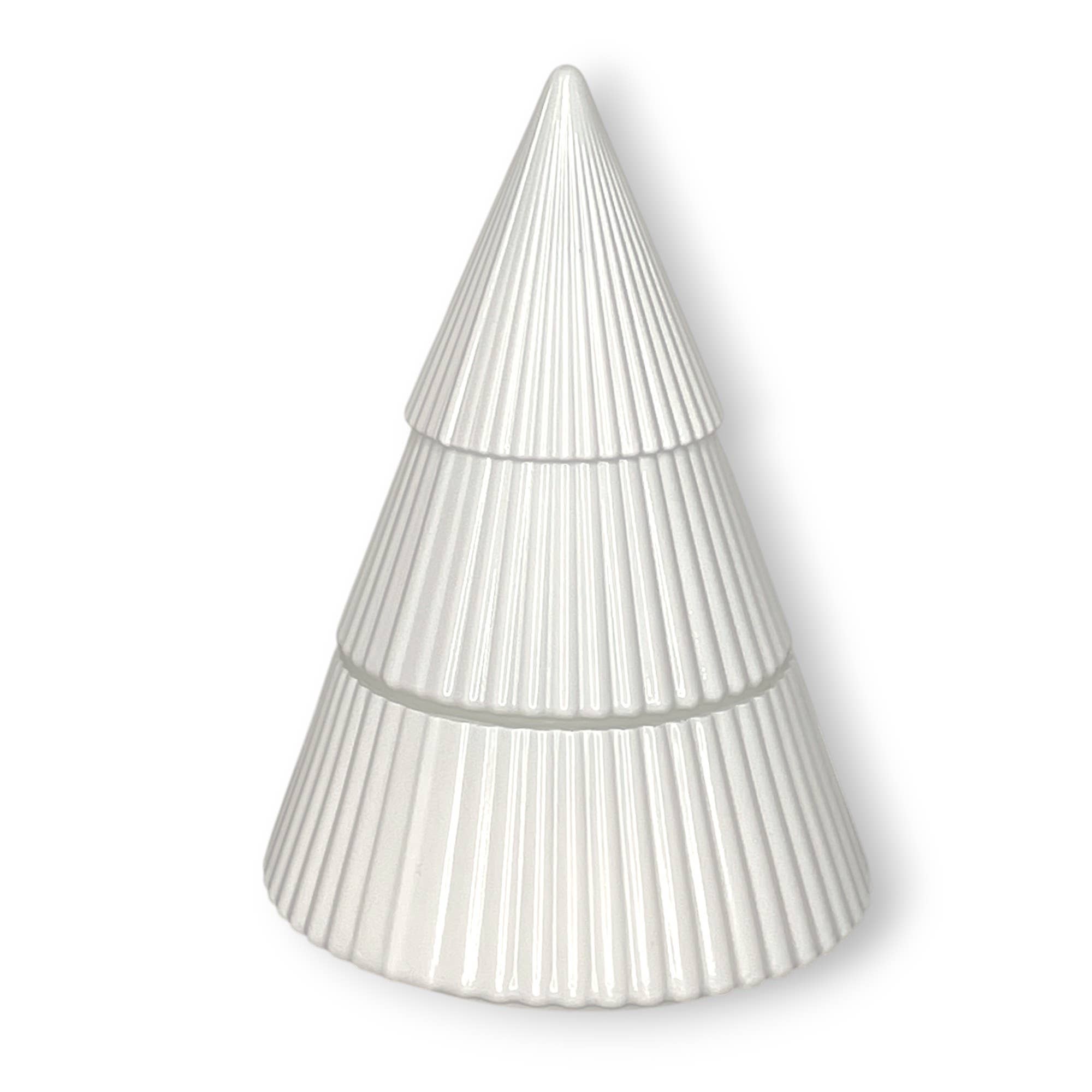 Crooked River Candle - Wholesale Jar/Filled Candle - Vanilla Bean Noel-Scented Candle-White Glass Tree-Holiday4