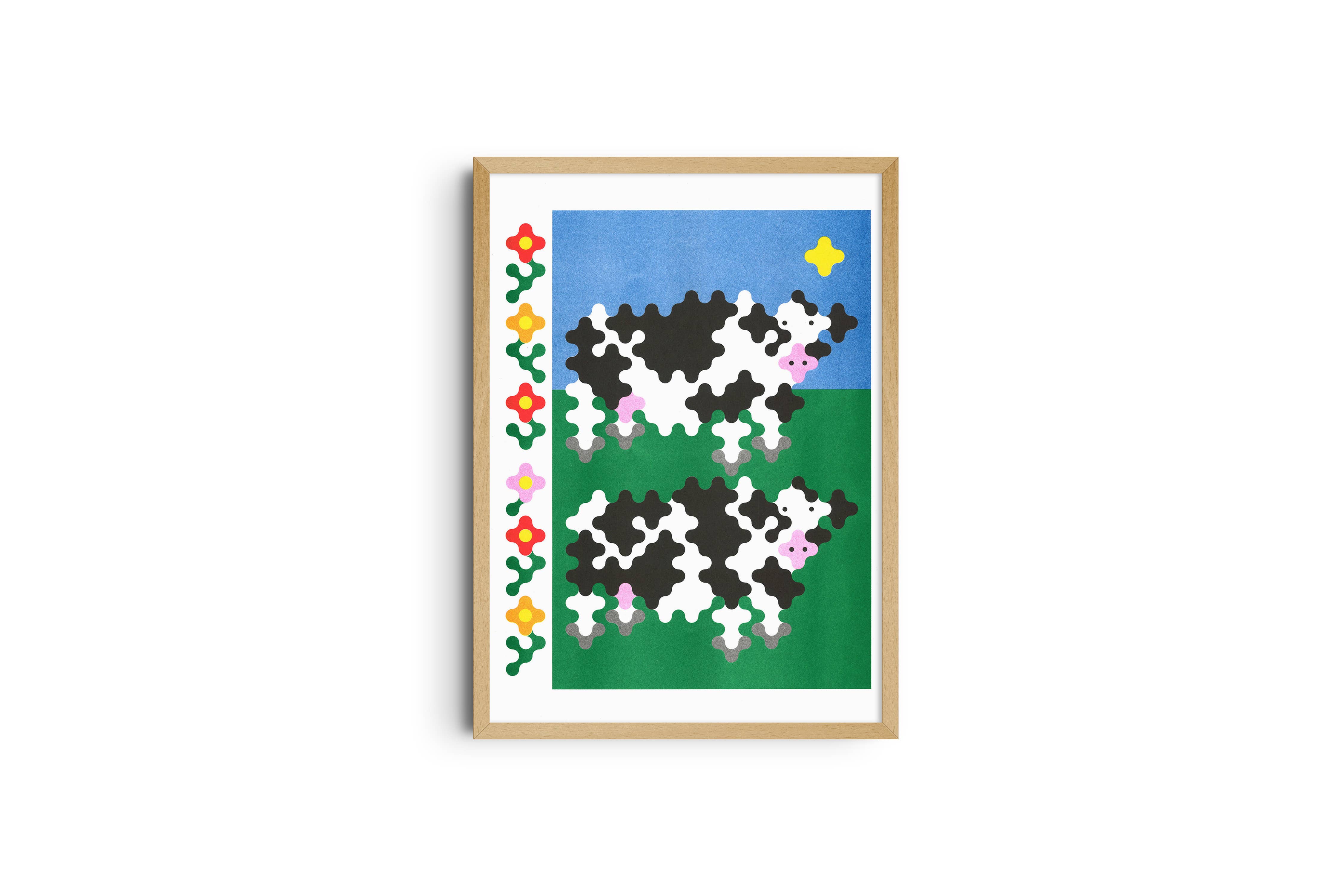 KIBLIND Atelier - Wholesale Poster - A3 poster - Joe O'Donnell - Two cows0