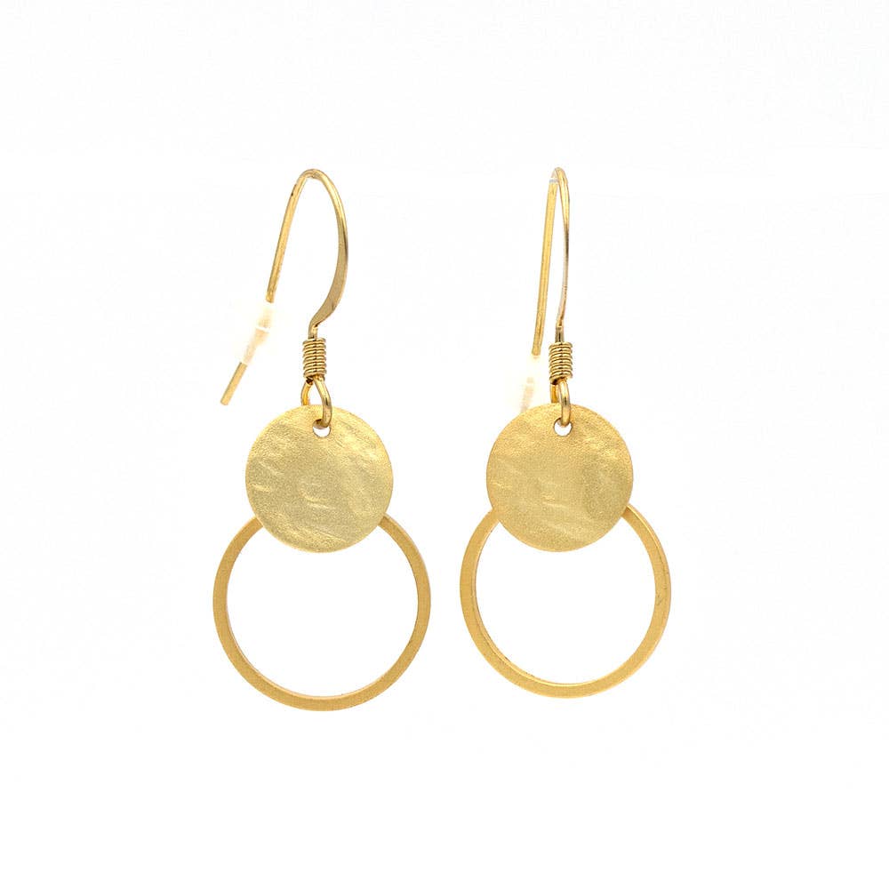 Sergio Engel jewellery – Großhandel Ohrhänger – Pura Ohrring 55 Schicker Ohrhänger mit Plättchen und Kreis5