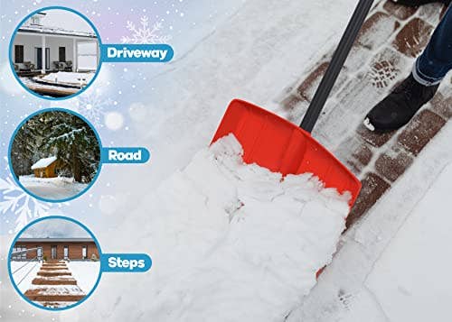 Tapix - Wholesale Garden Tool - Kids Snow Shovel 36" Tall (4 Pack) 2 Red & 2 Blue3