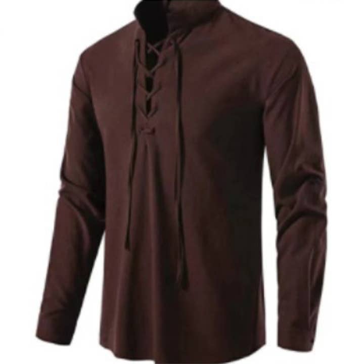 ACCITY - Wholesale T-Shirt - Men's - HALLOWEEN COS MEDIEVAL WIZARD LONG SLEEVE SHIRT_CWTSTL009949