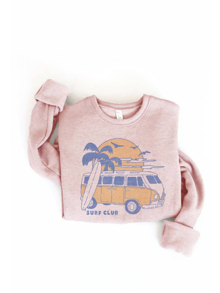 OAT COLLECTIVE - Wholesale Graphic Sweatshirt - Women's - SURF CLUB Graphic Sweatshirt2