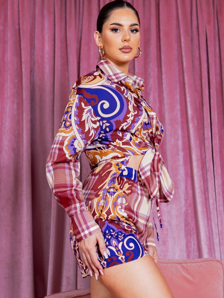 ENSEMBLE CHEMISE OVERSIZE AVEC PANTALON COURT pour la vente par JBLA FASHION