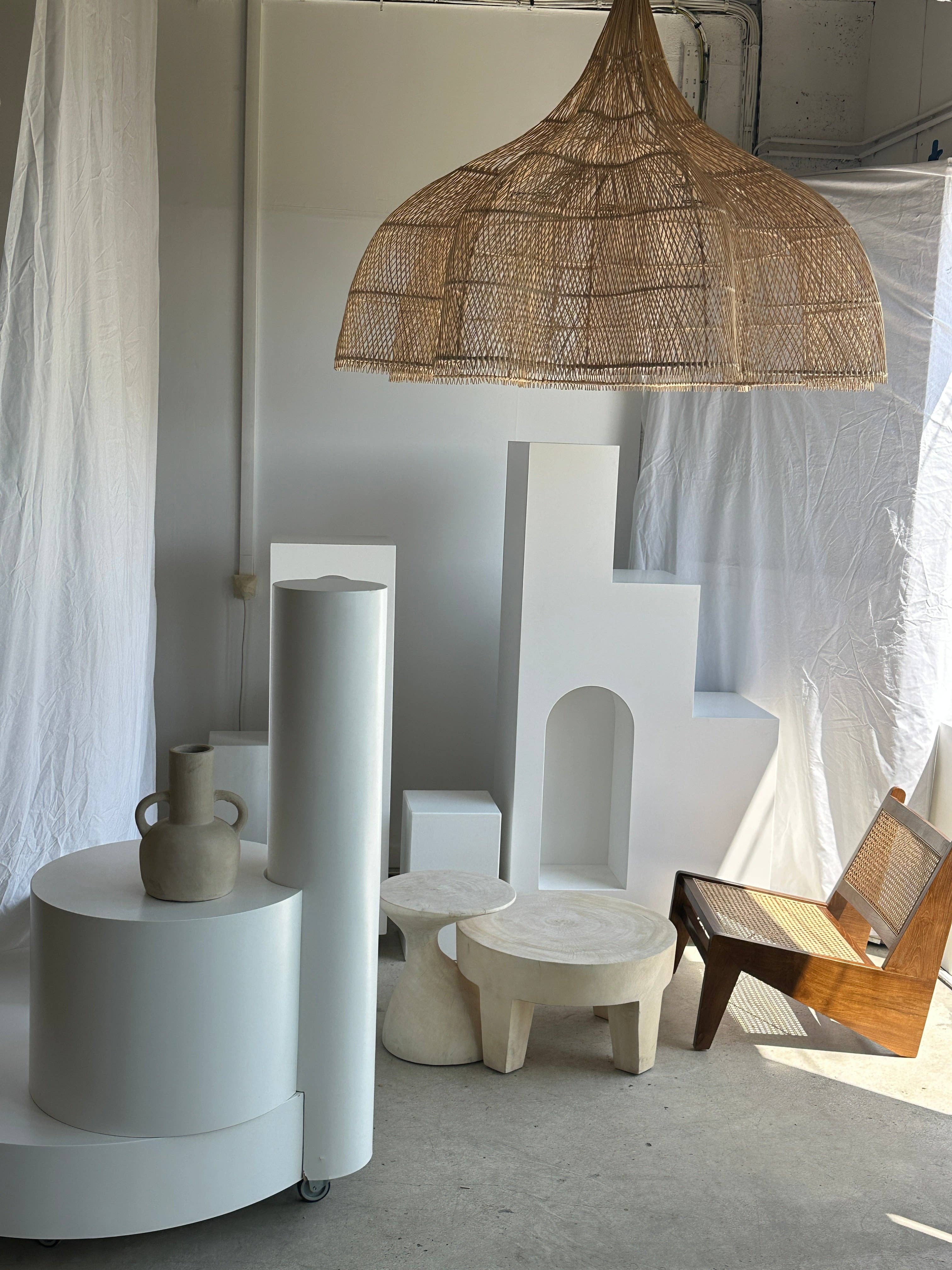 Office Objets - Wholesale Chandelier/Hanging Light - Immense rattan suspension in the shape of a flower, tulip, corolla H:1m; D:1m5055