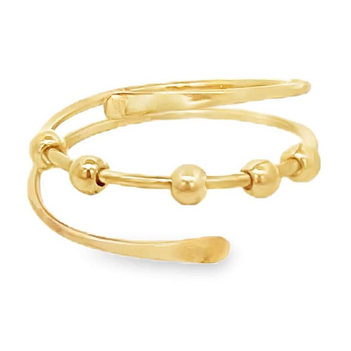 Thin Free Slide Bead Wrap Ring (D80) for wholesale by MIA Jewelry