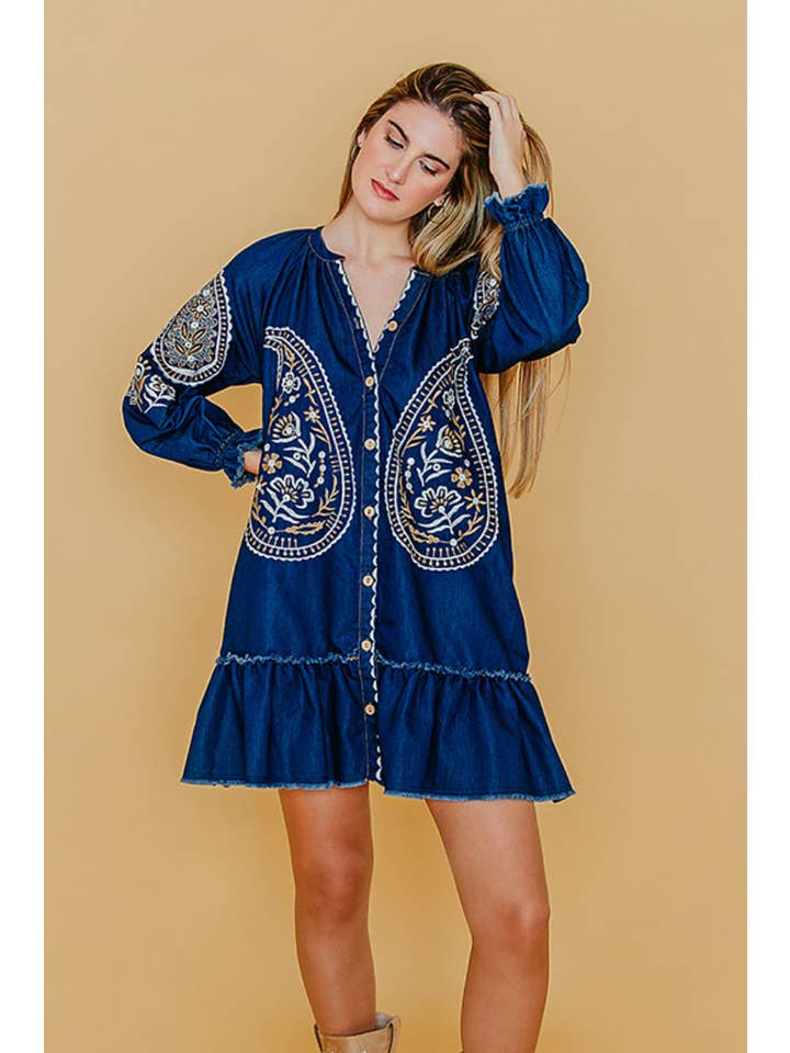 Lula Natura - Wholesale Dress - Women's - MONTANA DENIM DRESS2