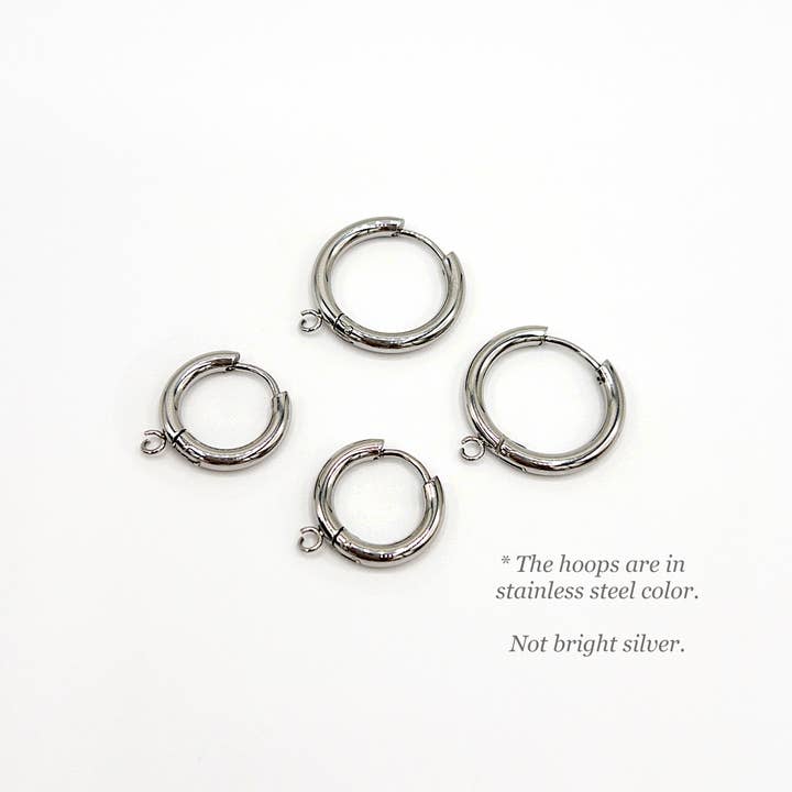 UBNY Collection - Wholesale Hoop Earrings - Hoop Earring Findings • Surgical Steel • Gold PVD Plating7