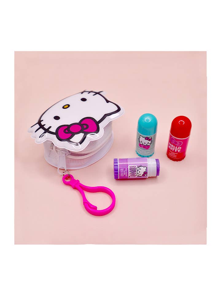 UPD HK1090GG Hello Kitty Lip balms w/ pouch set - 12 set for wholesale by PINEAPPLE Beauty