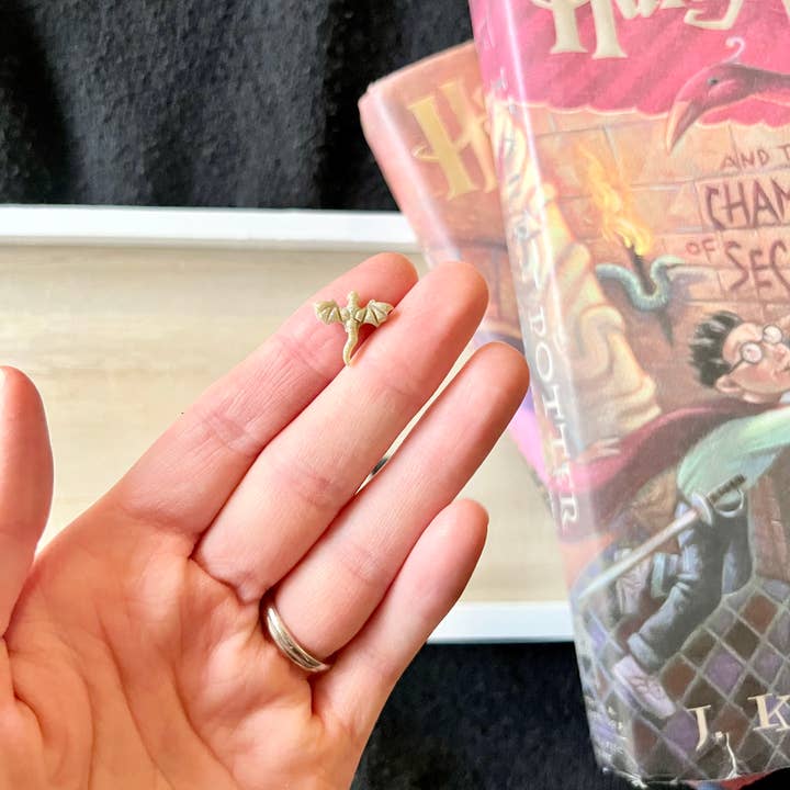 SeizeTheClayJewelry - Wholesale Stud/Post Earrings - Tiny Dragon Studs, Dragon Stud Earrings, Dragon Earrings4