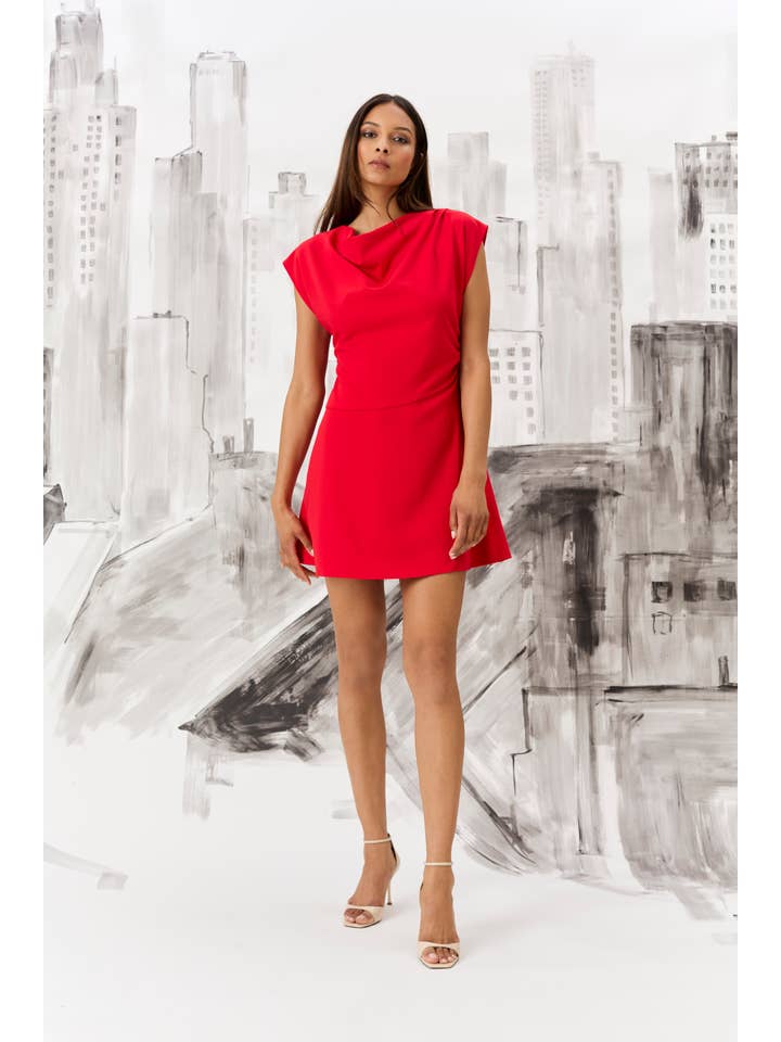Maggy London Group - Wholesale Dress - Women's - COWL NECK MINI DRESS7