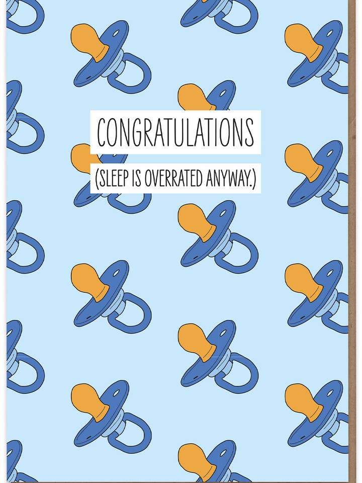 Le sommeil est surestimé - Bleu pour la vente par Hood Greetings