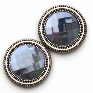 Set di spille a bottone con magnete in cristallo pervinca per la vendita all'ingrosso da parte di MagneButton