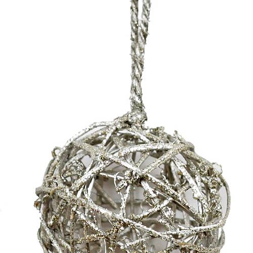 Impressive Enterprises, Inc. - Wholesale Ornament - ISB37630- 4in Rattan twig ball-CHM-8/96pcs