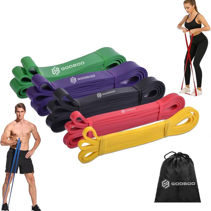 Resistance Bands Set – 5 Long Loop Bands for wholesale by GODBOD