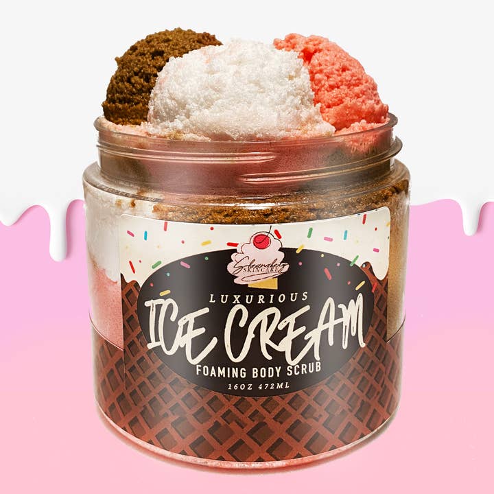 Luxus Ice Cream Schäumendes Peeling für den Körper für den Großhandel von Sheamakery Skincare