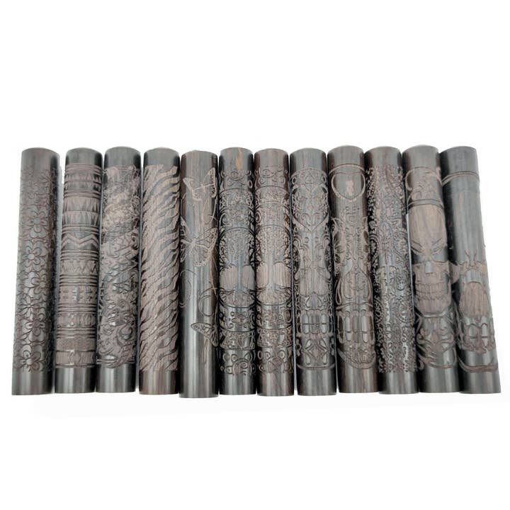 Novelty Closeout - Wholesale Humidor/Cigar Accessory - Smokezilla Wood Carved Cigarette Saver Assortment- 12/Pack