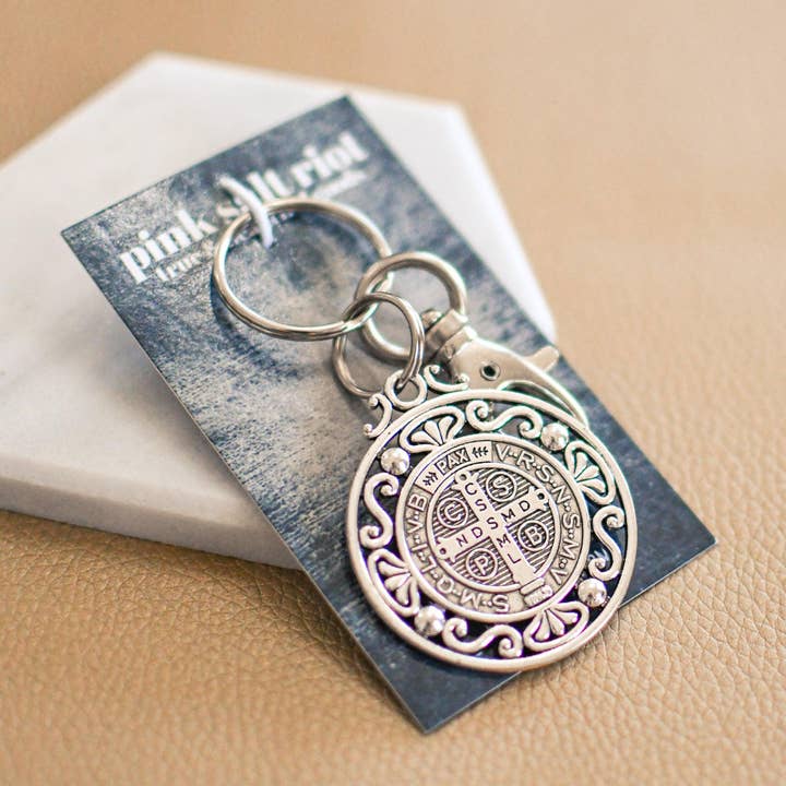 Pink Salt Riot - Wholesale Keychain - Unisex - St Benedict Medal Keychain1