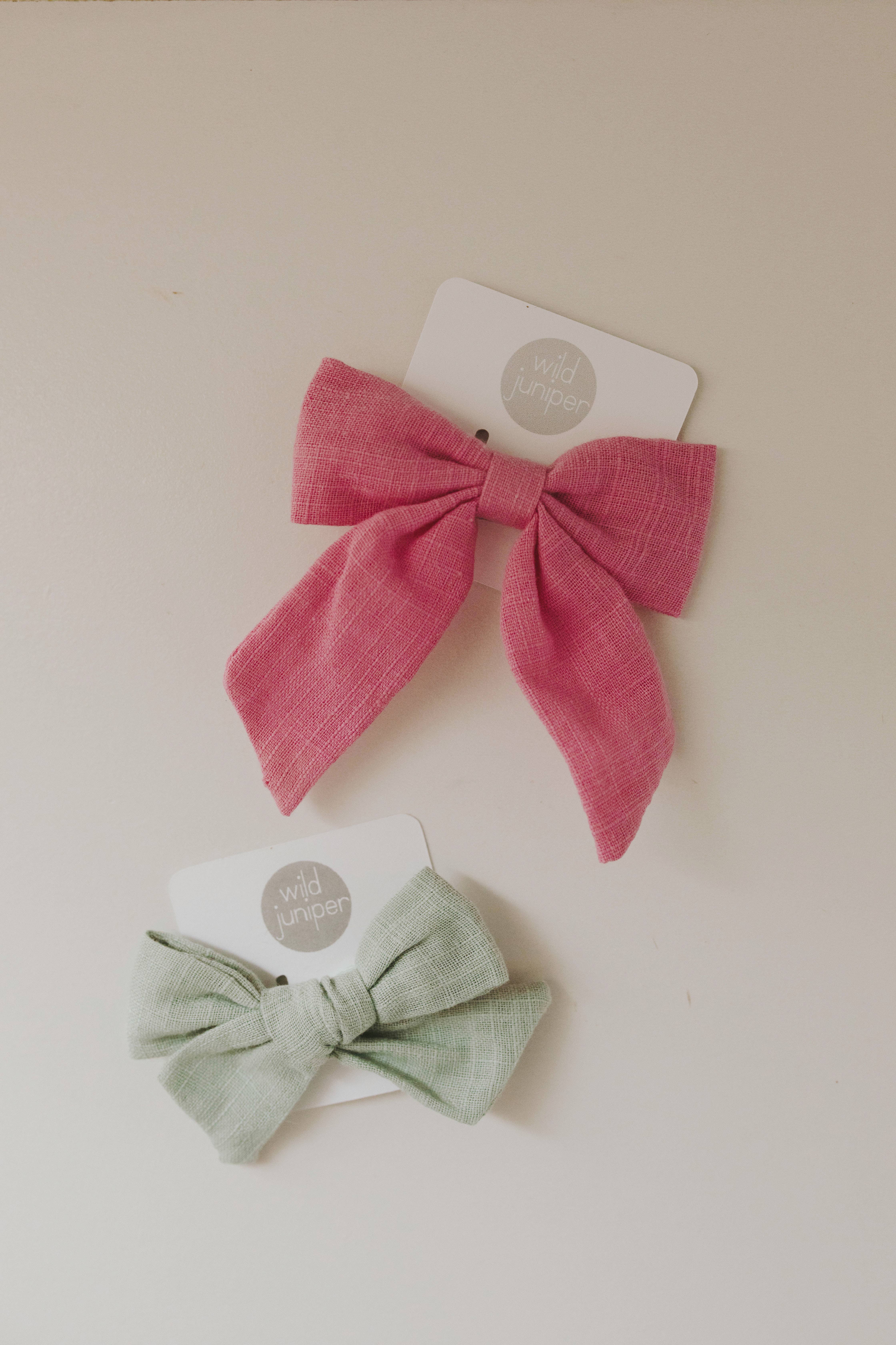 Wild Juniper - Vente Nœud pour cheveux – enfant - Nœud pour petite fille - Pince à nœud en chambray5