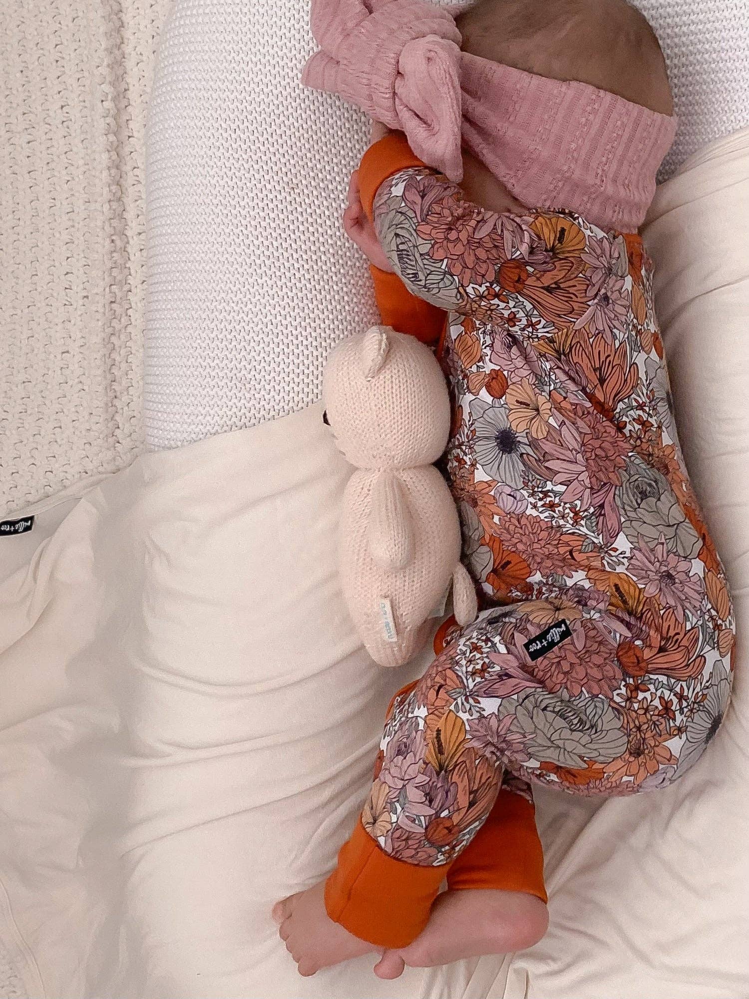 millie + roo LLC - Wholesale Jumpsuit - Baby - ZIP ROMPER - Neutral Floral6