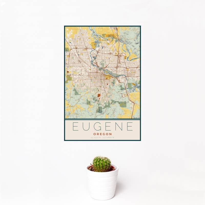 JACE.design - Wholesale Art Print - Eugene OR Map Print Woodblock0