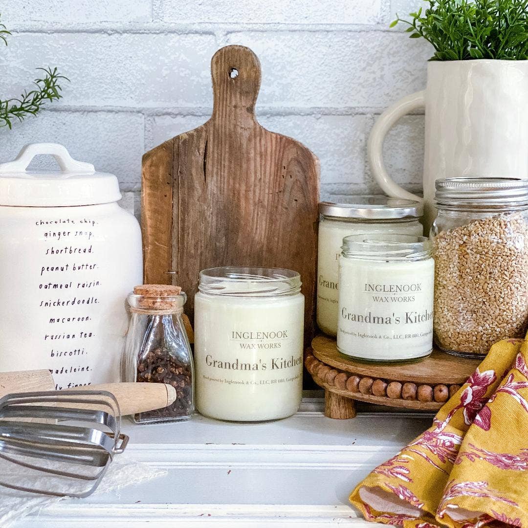 Inglenook & Co. - Wholesale Jar/Filled Candle - Grandma's Kitchen Soy Wax Soy Candle Clean Appearance Bakery6