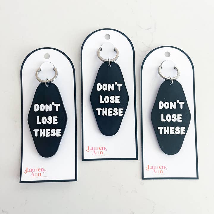 Don't Lose These 3D Printed Motel Keychain for wholesale by Lauren Ann Boutique & Designs