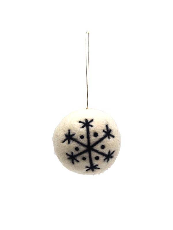 Snowflake Ball Ornament: 3pcs/Pkt for wholesale by Lakhays Collection Inc.