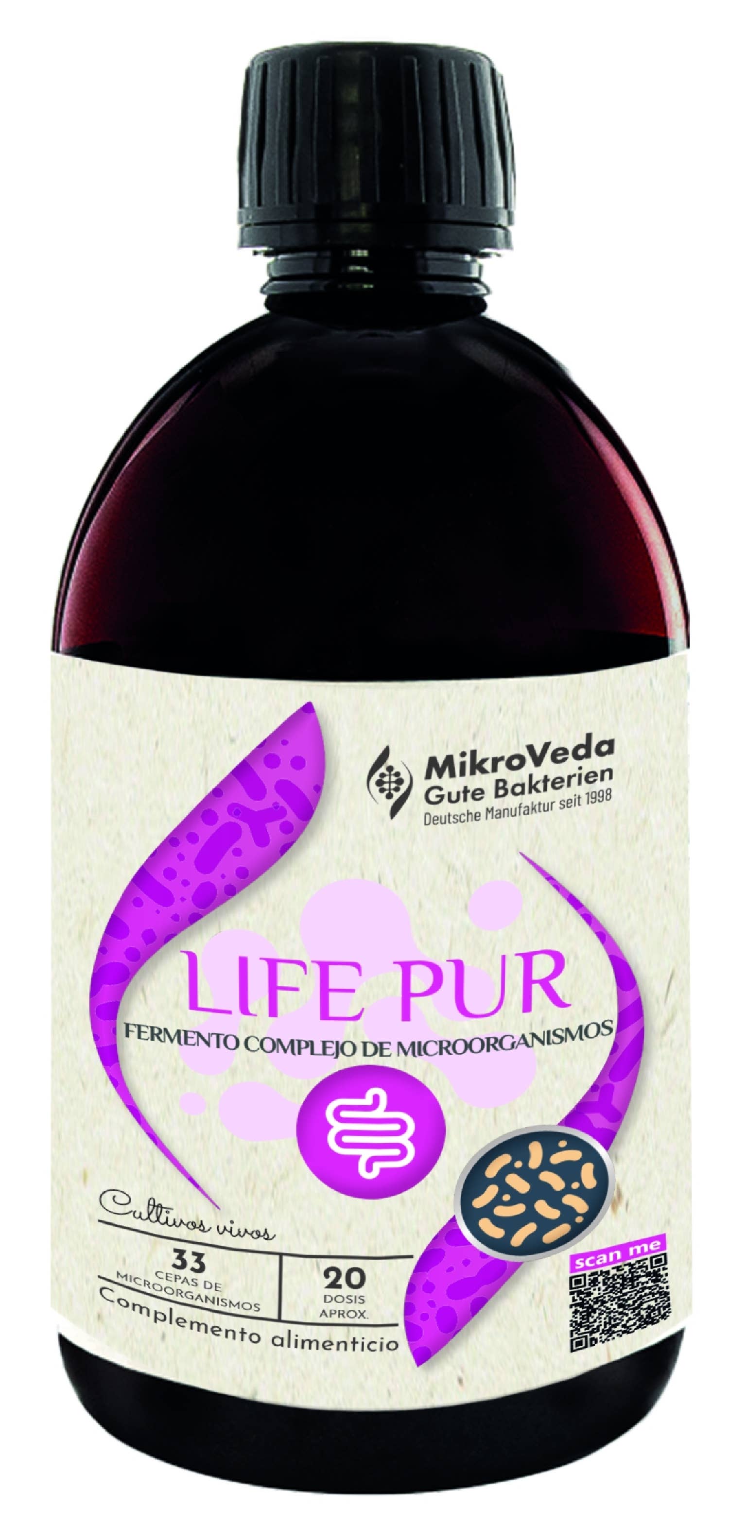 Lemonpharma-Spain - Venta al por mayor Suplementos/vitaminas para beber - MikroVeda LIFE PUR 0,5L0