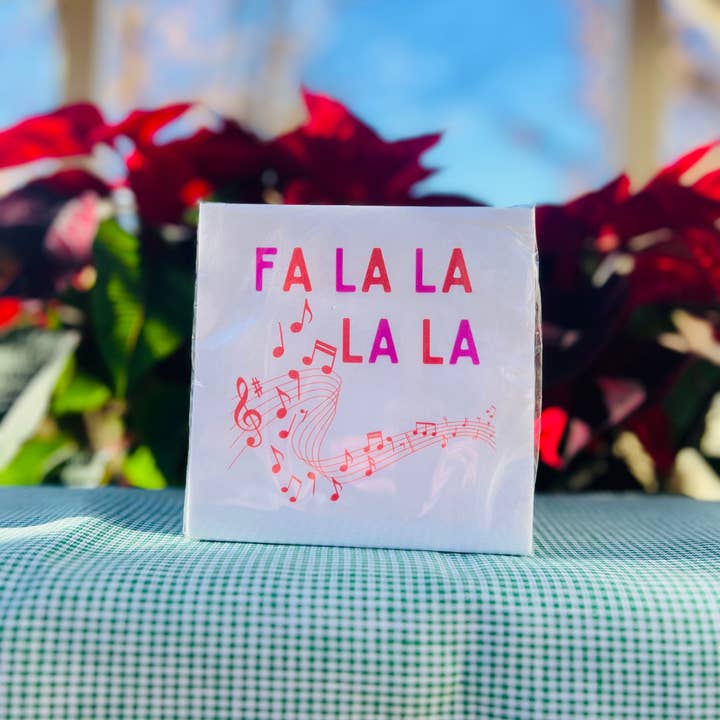 Sunshine Daisy LLC - Wholesale Disposable Napkin - Fa La La Cocktail Paper Napkins