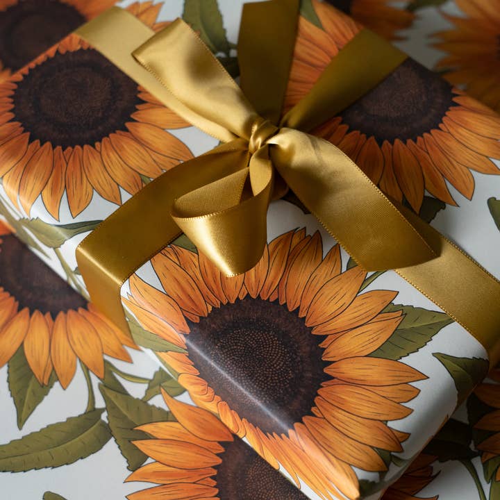 Solros Presentpapper för wholesale av Hayley Jade Design Studio