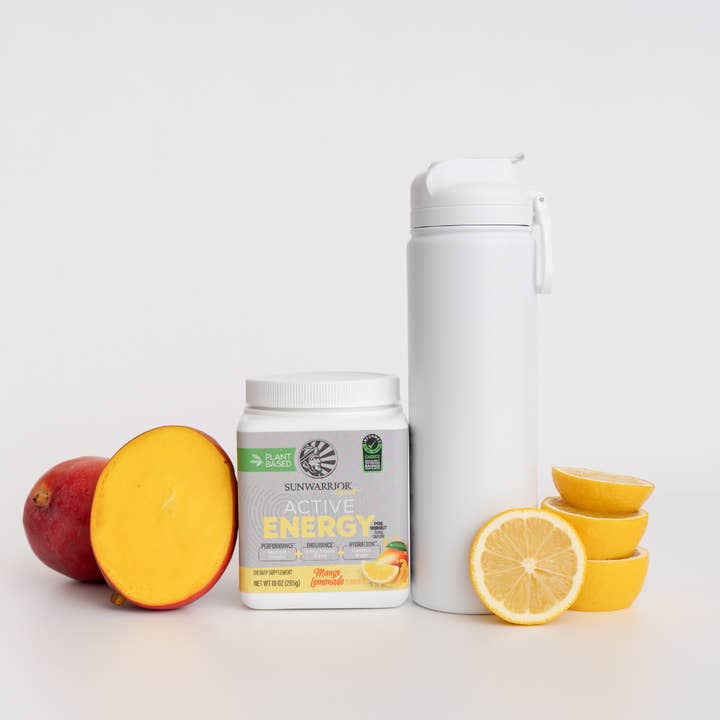 Sunwarrior - Wholesale Powdered Health Drink - Mango Lemonade Active Energy Pre-Workout Powder - Hydrating