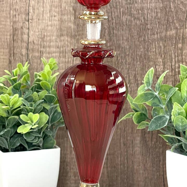 Arabazaar Gallery LLC - Wholesale Perfume/Eau de Toilette - Egyptian Perfume bottle Elegant Swirl Glass/14K Gold Trim4