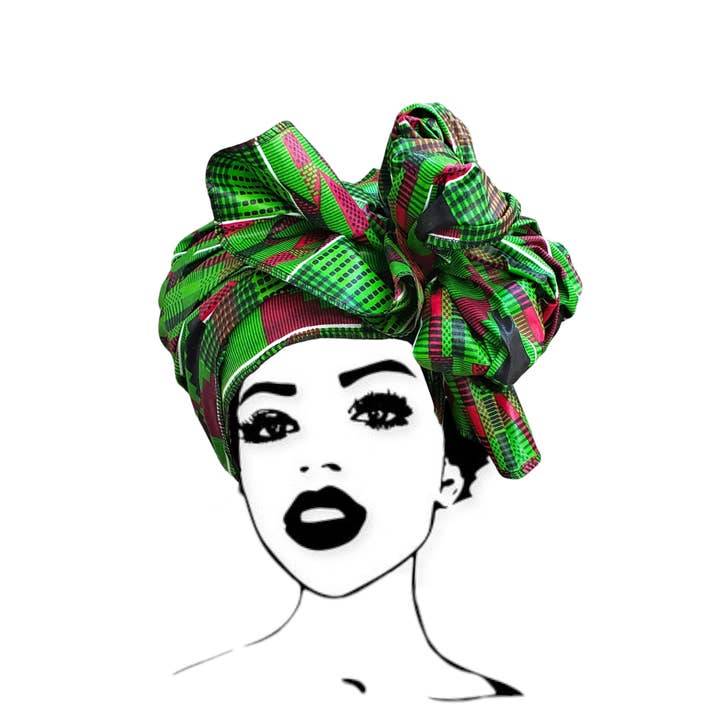 India Batik – wholesale Head scarf – Women's – Scarf Headwrap/ African Kente Print