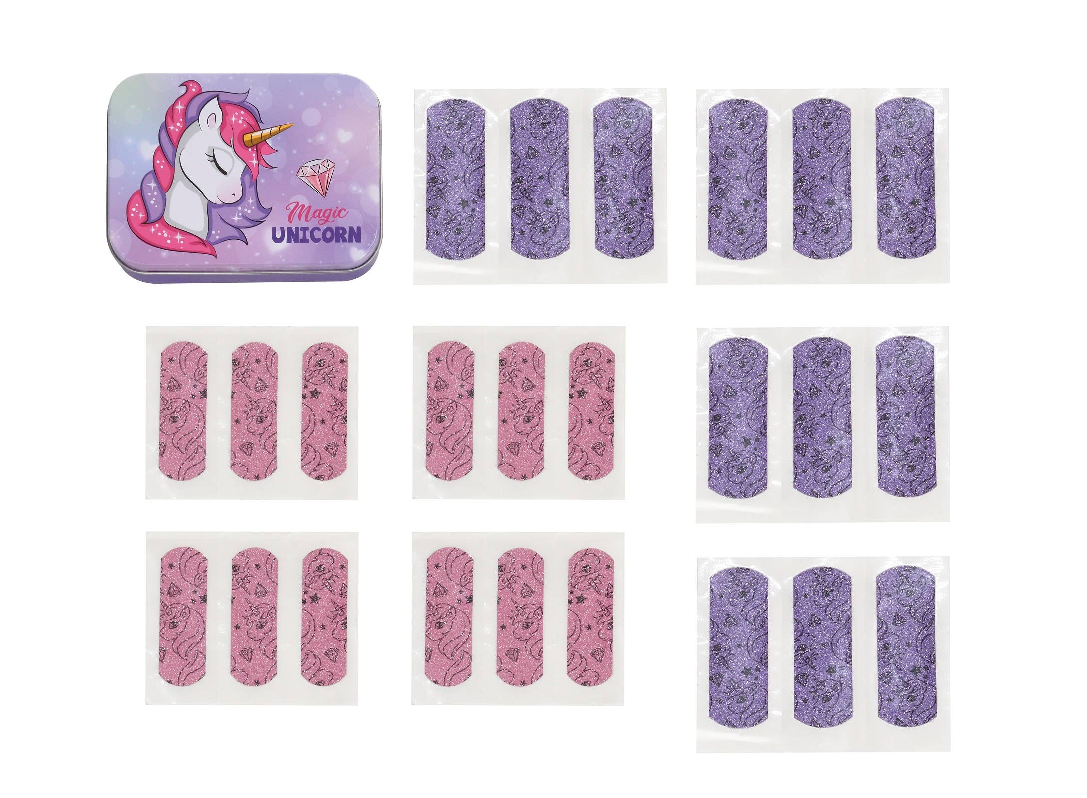 Takecare - Wholesale Bandaids/Bandages - Kids & Baby - Unicorn - Metal Bandage Box (24 dressings)2