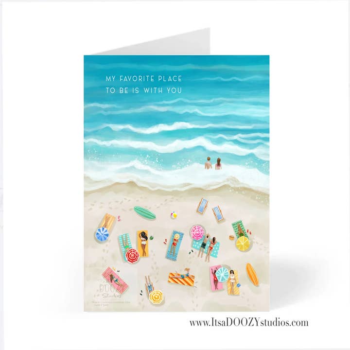 It’s a Doozy Studios - Wholesale Friendship Card - My Favorite Place to Be Is With You - Friendship Card1