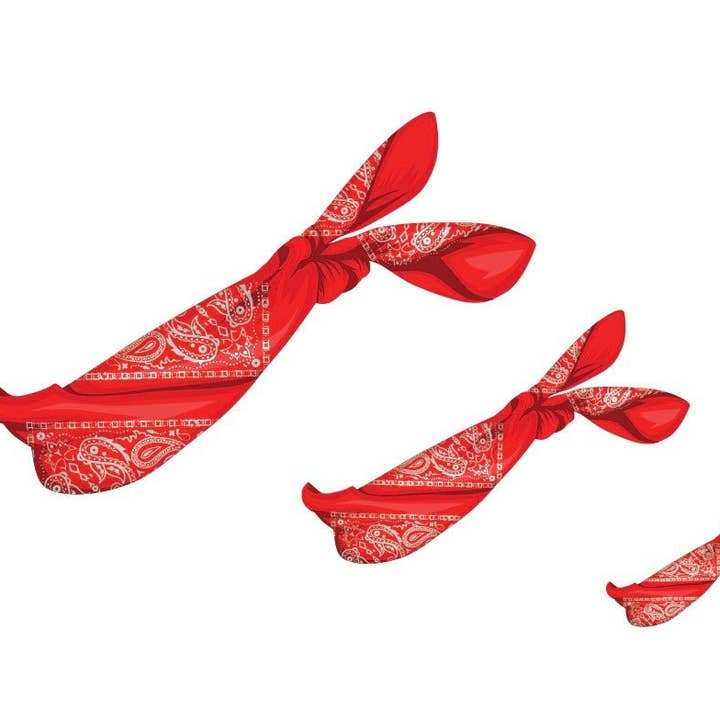 Cover-Alls Decals – wholesale Wall decal/stickers – Red Handkerchiefs for Dogs Decals