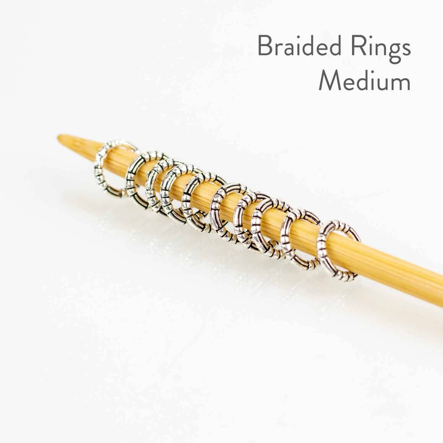 Twice Sheared Sheep - Wholesale Knitting/Crochet Supplies - Simple Braided Ring Stitch Markers6