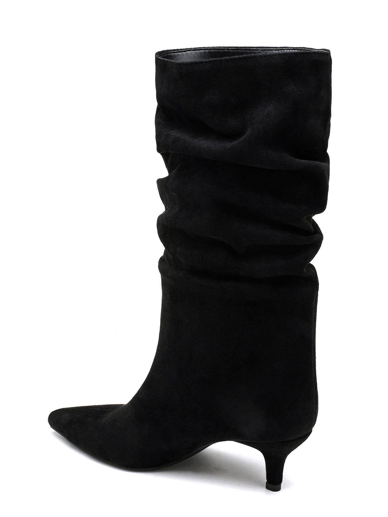 SWEET MAGIC SHOES & BAGS - Wholesale Boots - Women's - FINE HEEL SUEDE BOOT1
