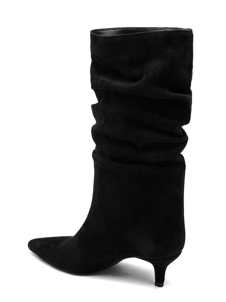 SWEET MAGIC SHOES & BAGS - Wholesale Boots - Women's - FINE HEEL SUEDE BOOT1