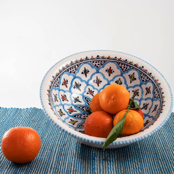 Sobremesa - Wholesale Bowl - 10" Hand Painted Rosette Medium Deep Bowl, Dinnerware2