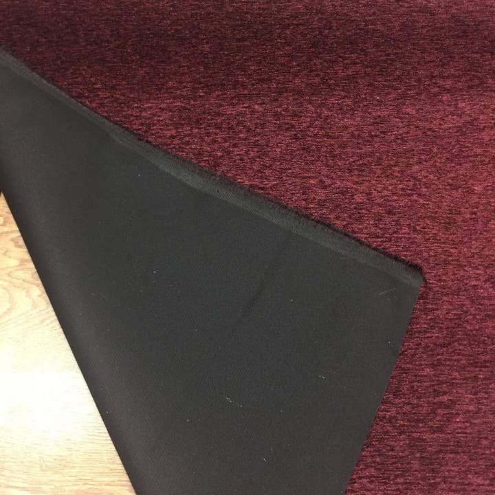 affordable home fabrics - Wholesale Stofrol - Bekledingsstof met wijnzware chenillerug per tuin1