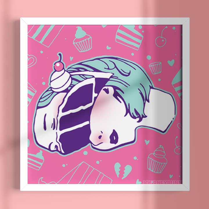 Cake Print From My Appetite Original Illustration Series for wholesale by Journeybunny